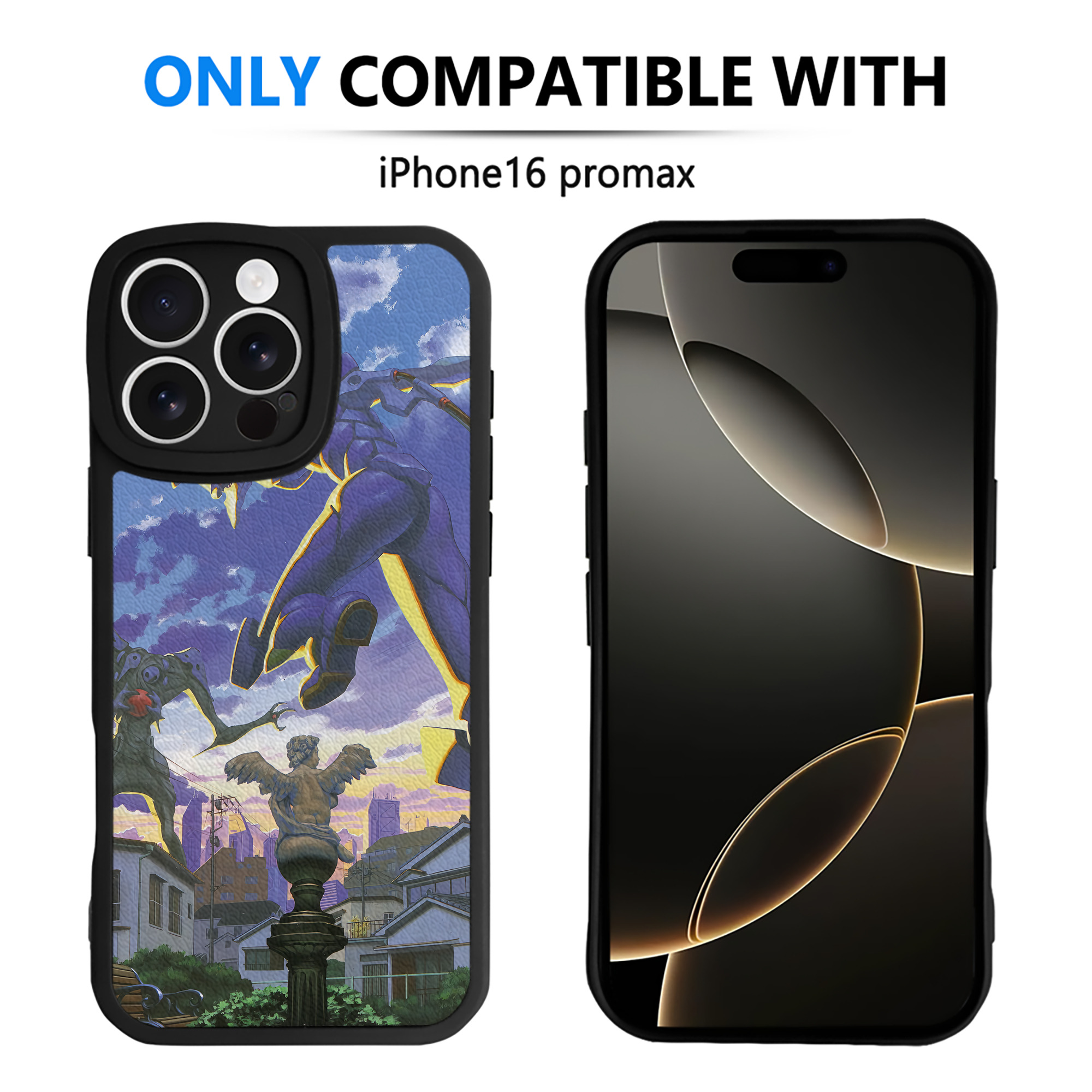 （画像用） EVA 新世紀エヴァンゲリオン 【iPhone 16シリーズ対応】シリコンスマホケース（レザー調） 材質：シリコン